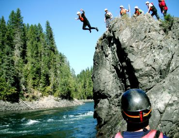 Cliff Jumping on the Clearwater River