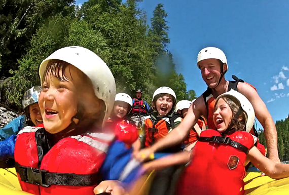 Family Rafting on the Clearwater River, BC